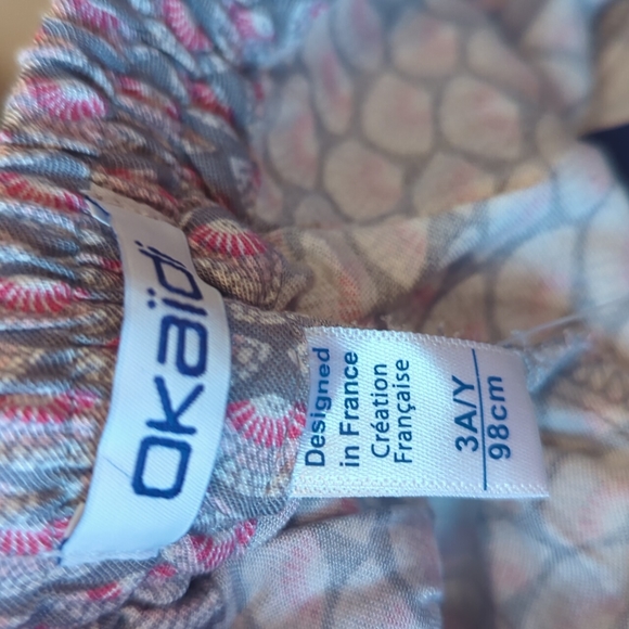 Okaidi patterned drawstring pants (size 3( - Picture 4 of 4